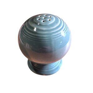 Vintage Fiesta Turquoise Salt Shaker Round Ball Ceramic Collectible Kitchenware